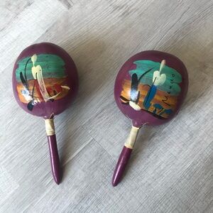 Colorful Hand-Painted Maracas